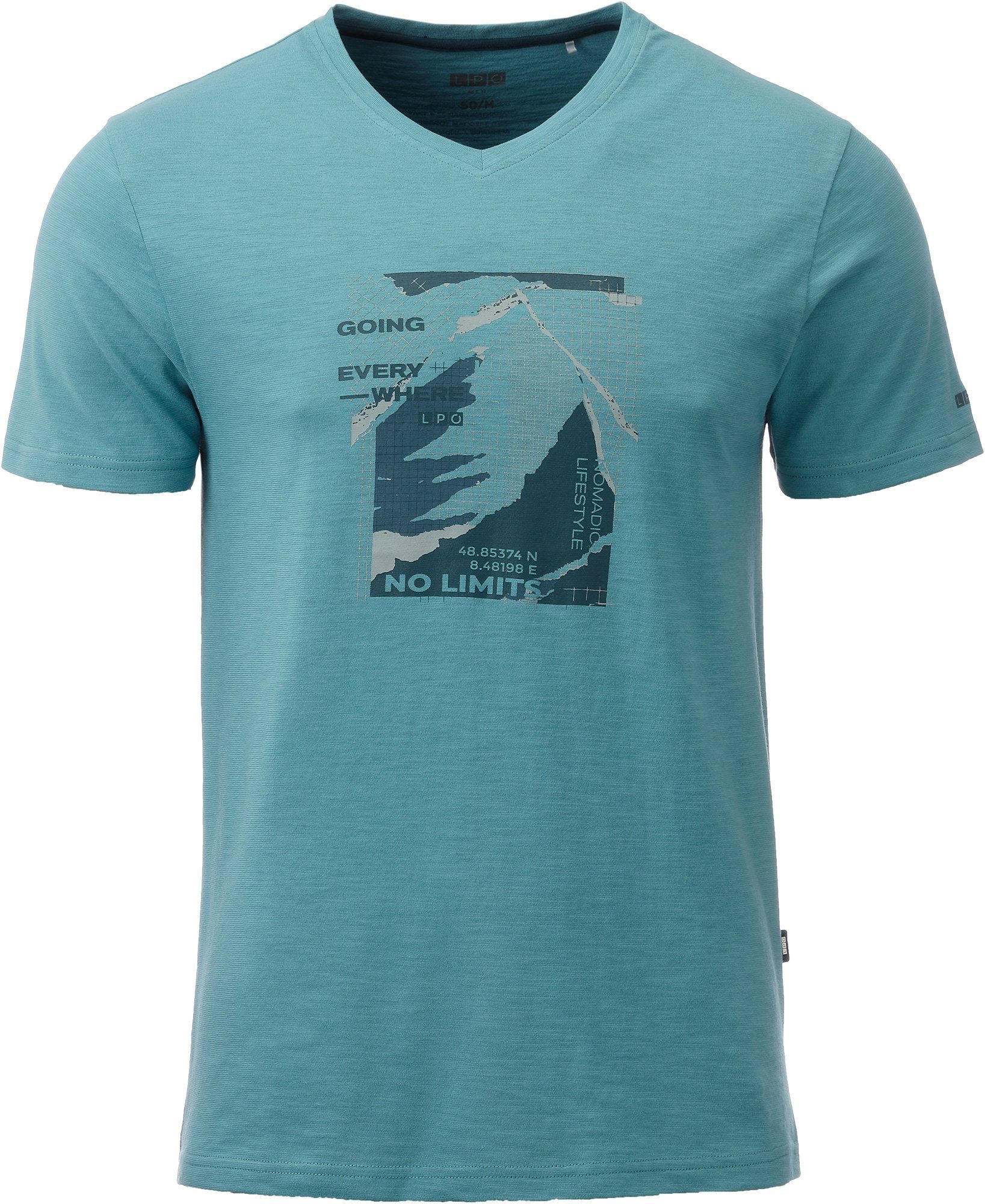 DEPROC Active T-Shirt NAKIN MEN PRINT Mit modischem Allover-Print petrol blue