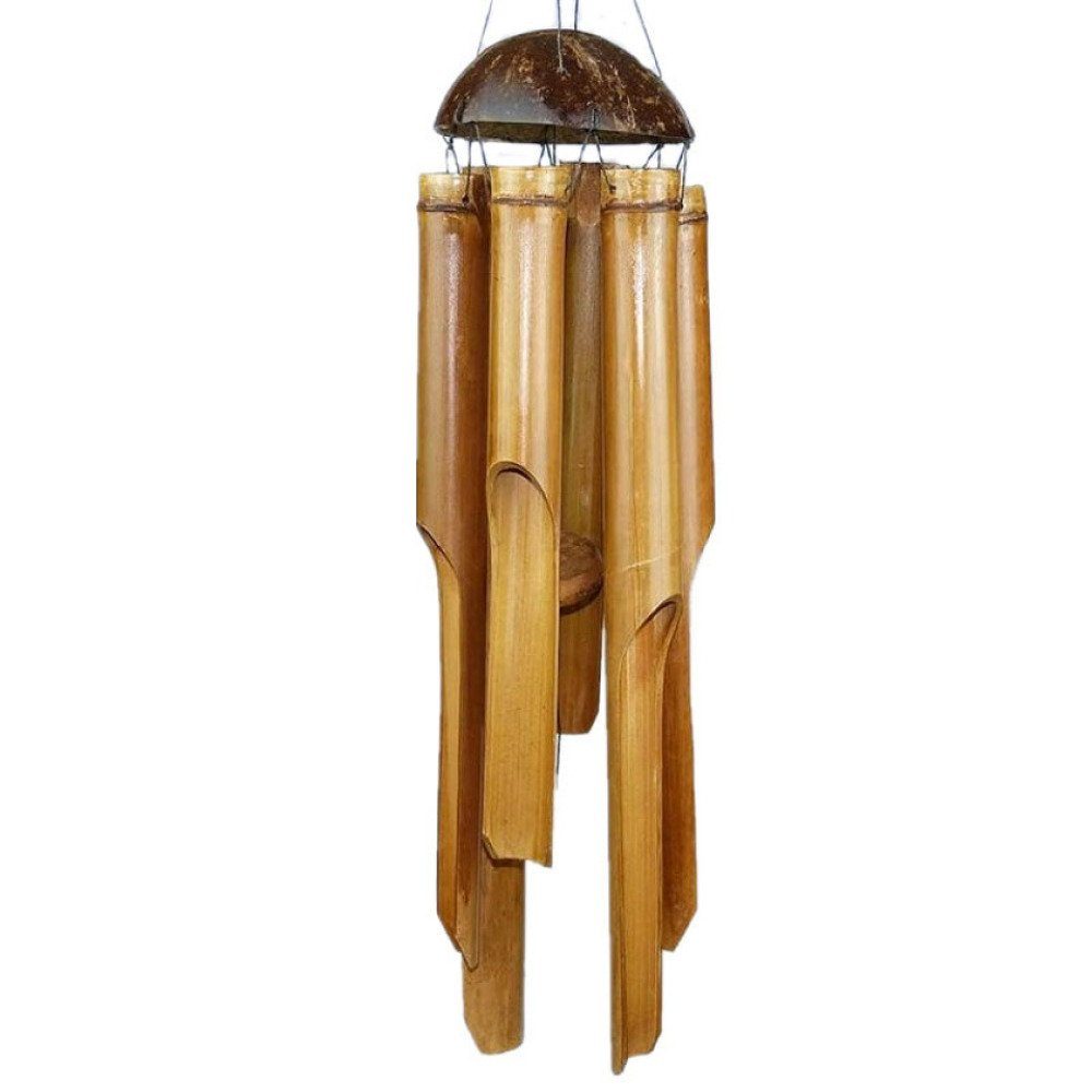 GelldG Windspiel Bambus-Windspiel, Gedenk-Geschenke, Holz-Windspiel, groß