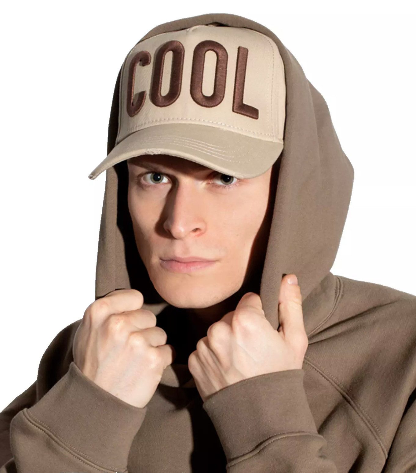 Dsquared2 Baseball Cap Basebalkappe Icon COOL Logo Kappe Mütze Hat Cap Distressed-Elemente, 6-Panel-Design, Verstellbarer Metallschnalle