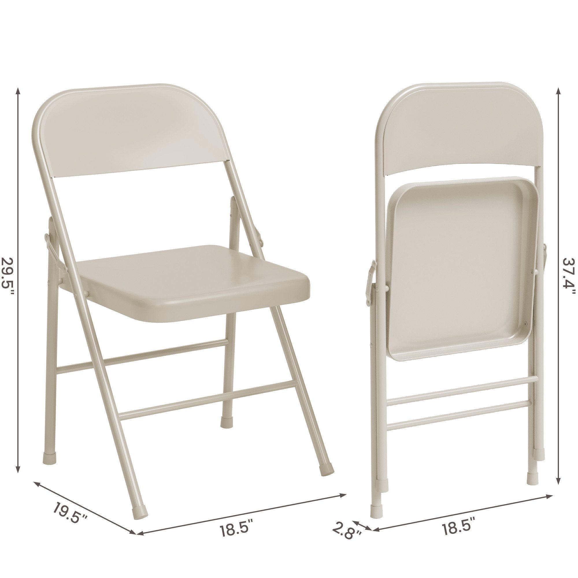 GarveeMore Klappstuhl mit Metallrahmen halten bis zu 350lbs,(4st)tragbare K günstig online kaufen