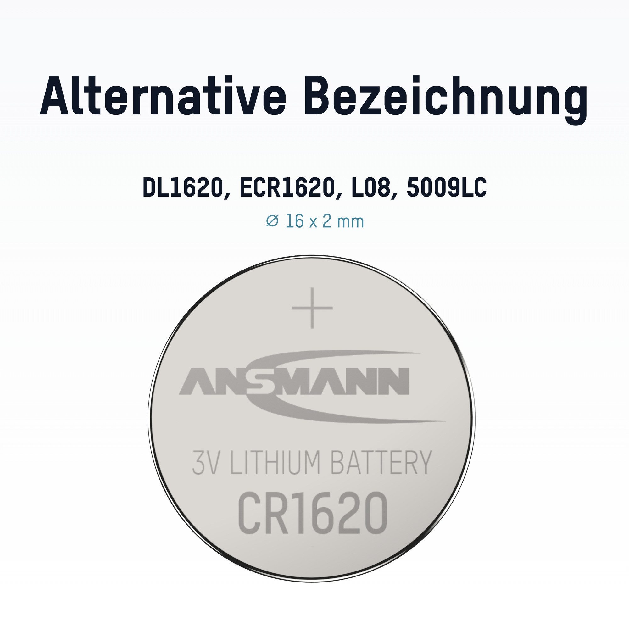 ANSMANN AG Lithium Knopfzelle CR1620 Knopfzelle