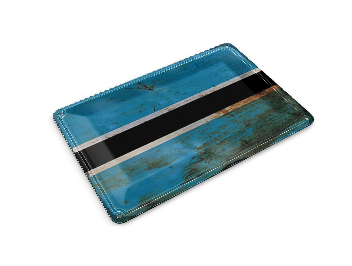 Femer GmbH Postkarte Flagge Botswana 14x10 cm Flag of Botswana Rost, unfrankiert