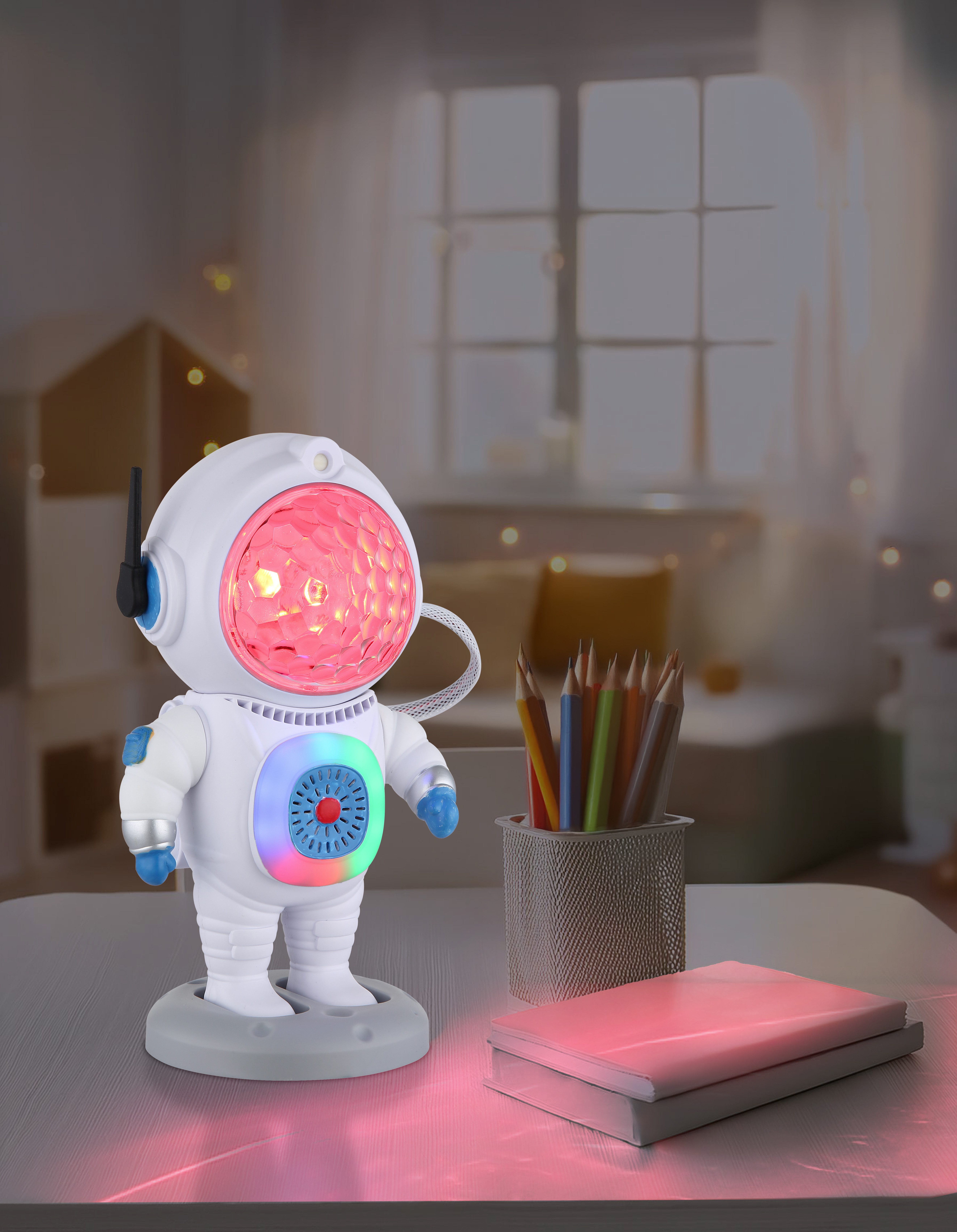 GLOBO LIGHTING Tischleuchte COSMO, RGB, LED fest integriert, Tischlampe Nachttischlampe Deko-Tischleuchte Schlafzimmer