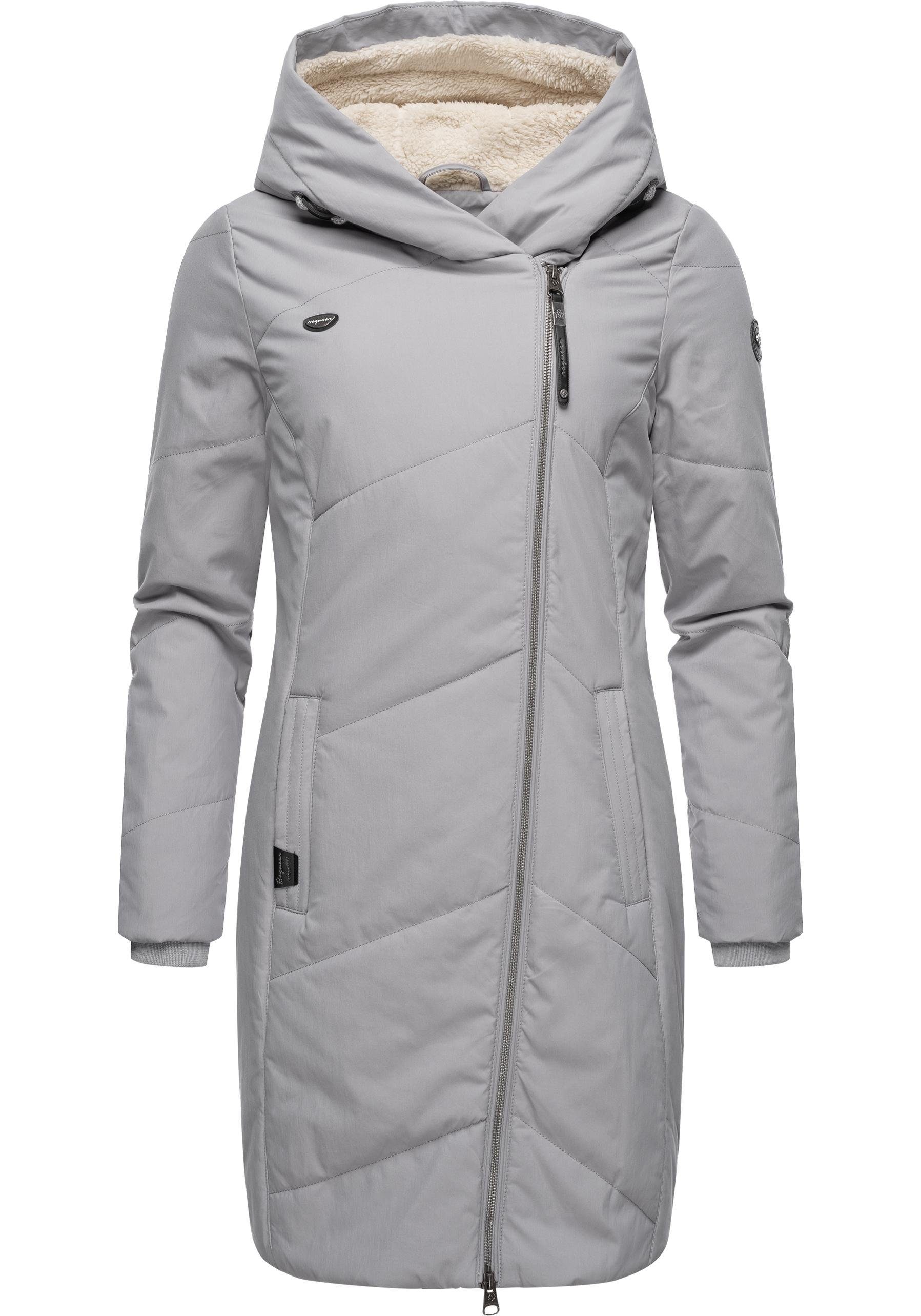 Ragwear Wintermantel Gordon Long gesteppter Winterparka mit asymmetrischem Kragen – Bild 4 von 5