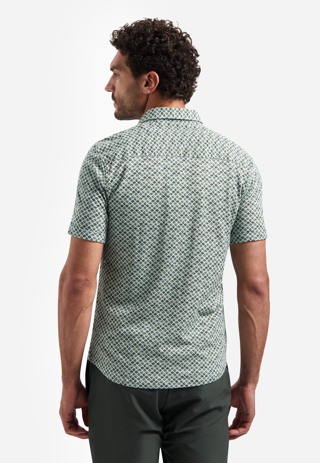 NO EXCESS Kurzarmhemd Shirt Short Sleeve Jersey Allover P
