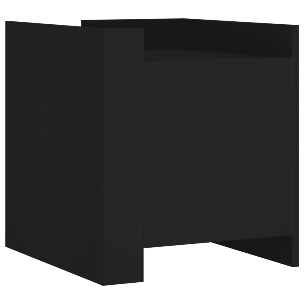 Nachttisch Nachttisch Schwarz 45x50x50 cm Holzwerkstoff