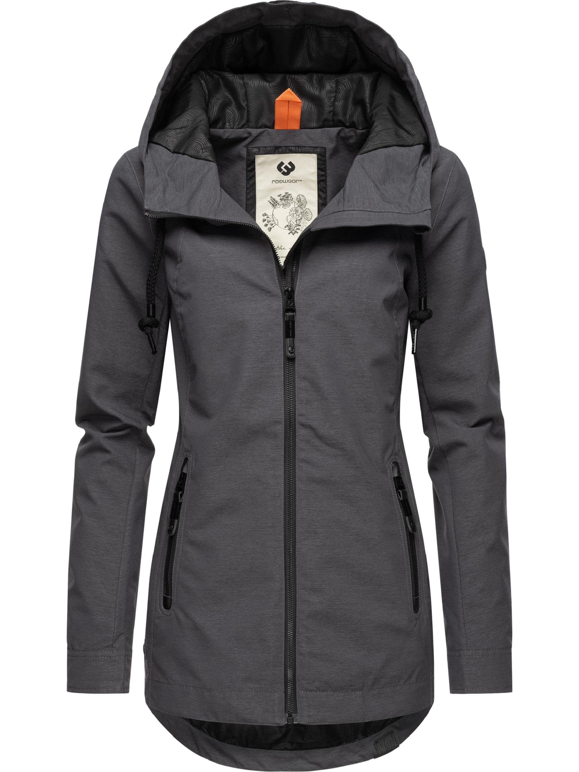 Ragwear Outdoorjacke Zuzka stylische Übergangsjacke mit großer Kapuze