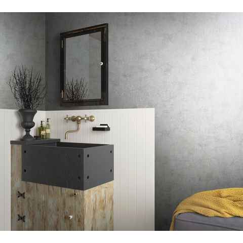 Marburg Vliestapete Concrete, strukturiert, glänzend, moderne Vliestapete für Wohnzimmer Schlafzimmer Küche