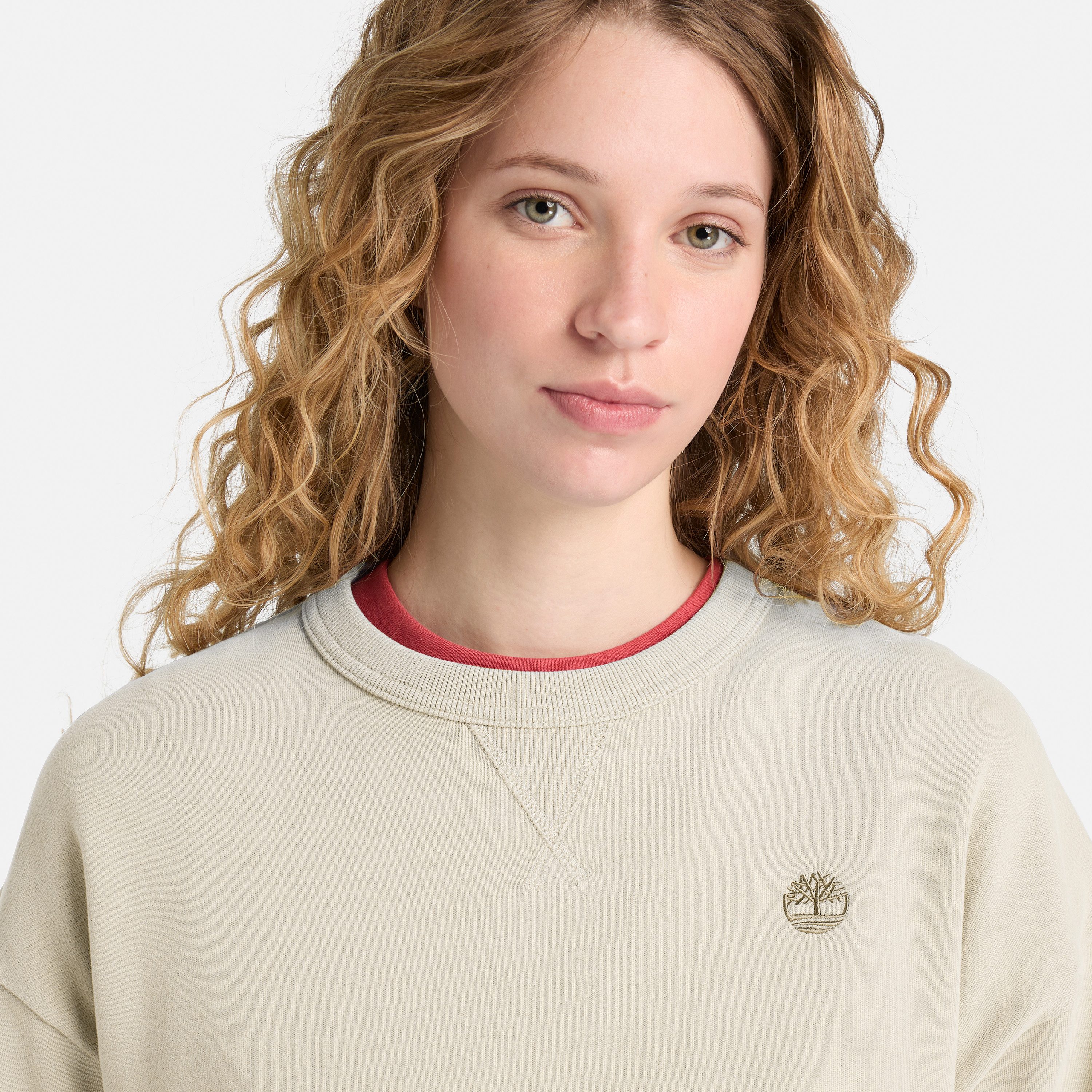 Timberland Sweatshirt LUSH Lush Crew Sweatshirt Langarm-Design, für Erwachsene, aus Baumwolle – Bild 3 von 5