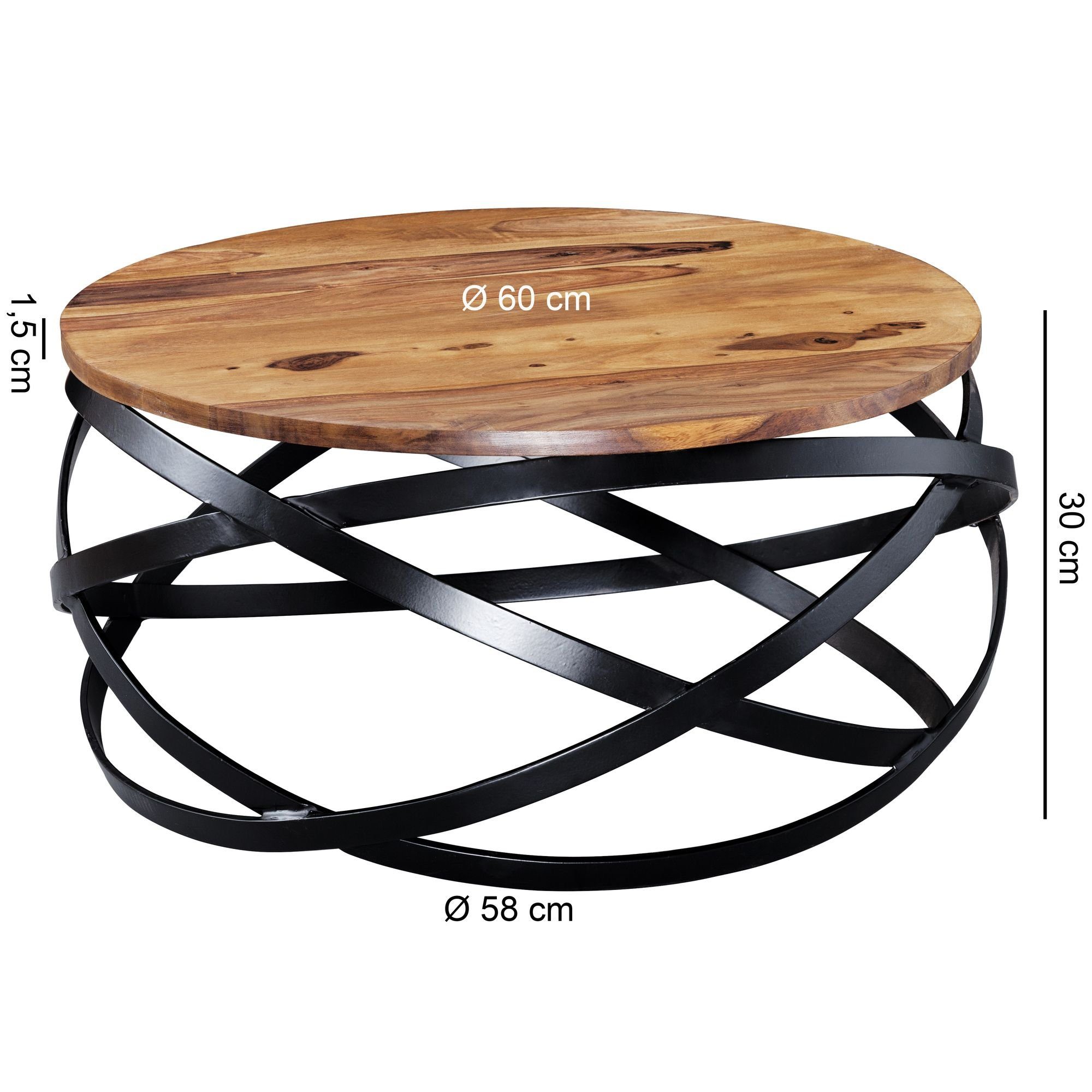 KADIMA DESIGN Couchtisch Holz Wohnzimmertisch Sofatisch Tisch Massiv