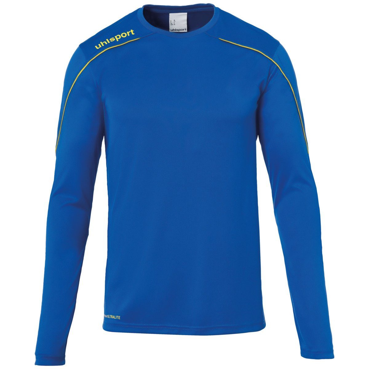 Langarmshirt Stream 22 azurblau/limonengelb Herren