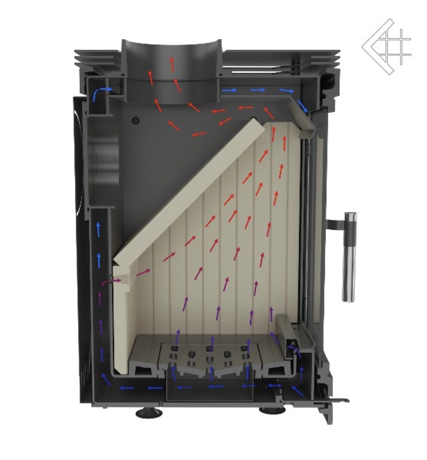 Kratki Kaminofen Freistehender Stahl OFEN 150 K5 Stove Ø