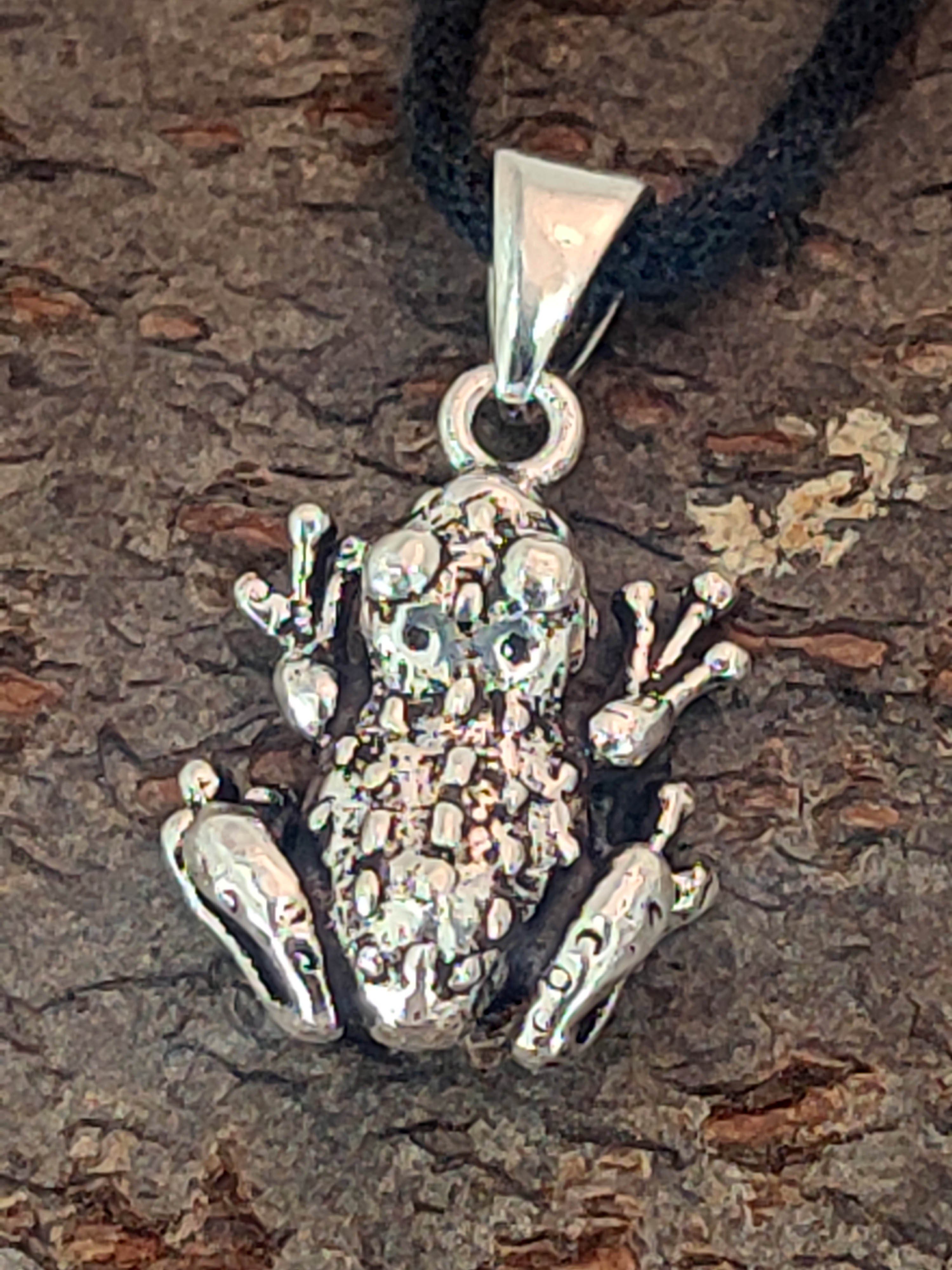 Anhänger Silber Leather Sterling Frog Kiss 925 Frosch of Kettenanhänger