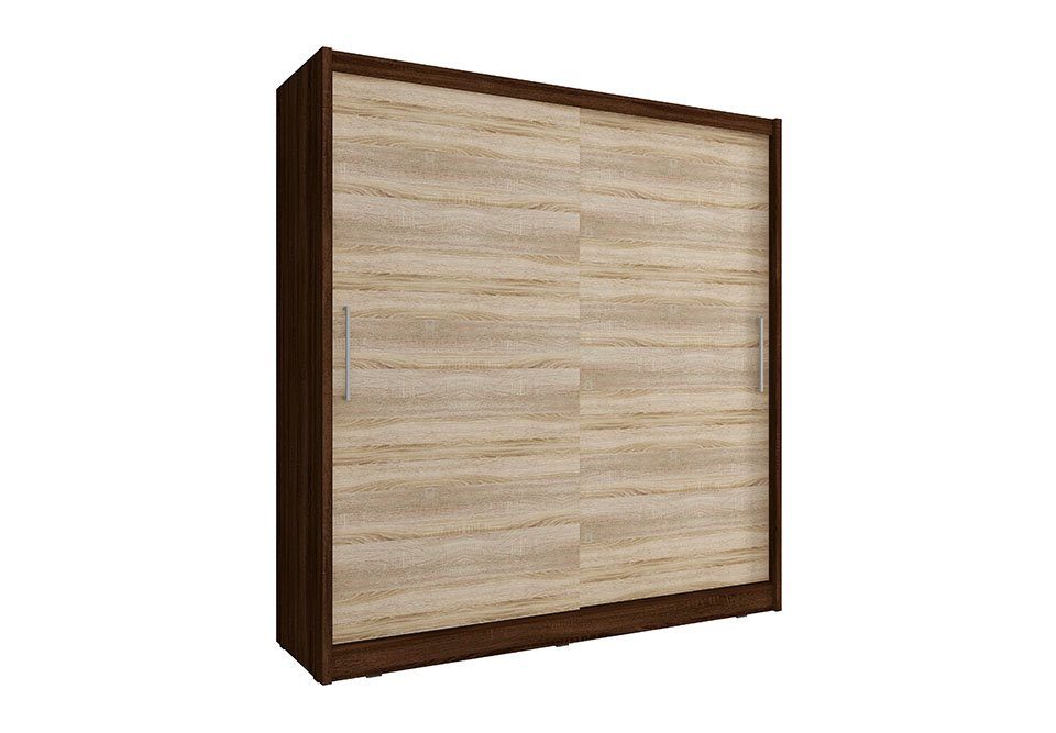 JVmoebel Kleiderschrank Design Kleider Schrank Schiebe Schränke Holz Schwebe Türen Kleider Beige/Braun