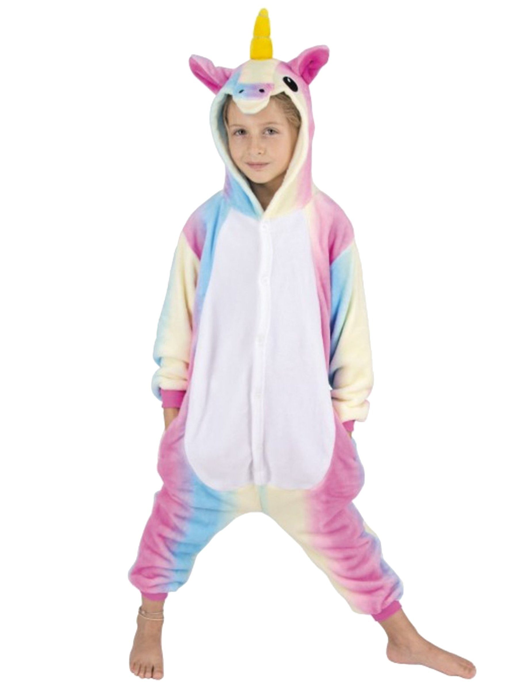 Kostüm Einhorn Kinderkostüm Overall bunt