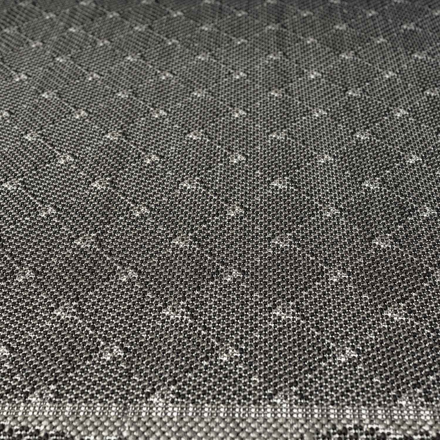 Vimoda Outdoorteppich In- und Outdoor Läufer Schwarz mini Palmen Muster, Rechteckig, Höhe: 5 mm, Teppich Terrasse Balkon Küche in Grau