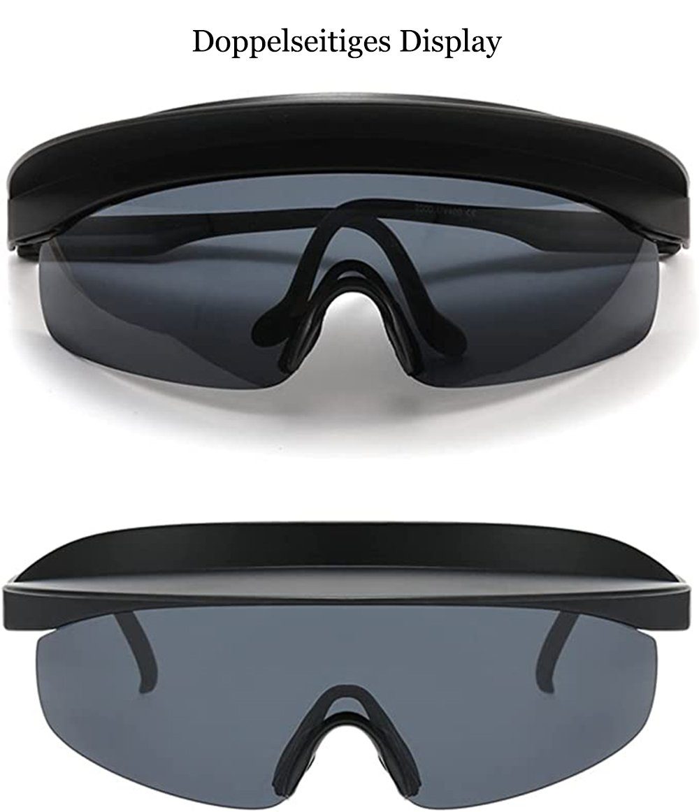 Brillen schwarz UV Herren mit Fahrradbrille Krempe Schutz Winddicht GelldG Fahrrad Sonnenbrille