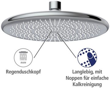 WENKO Regenduschkopf Watersaving System, Regenduschkopf Watersaving, Durchmesser 20 cm