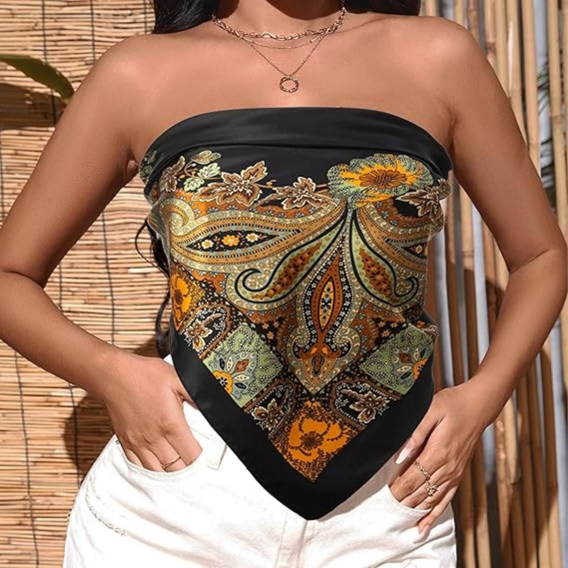 Coonoor Halstuch 90x90cm Kopftuch Bandanas Haartuch für Damen