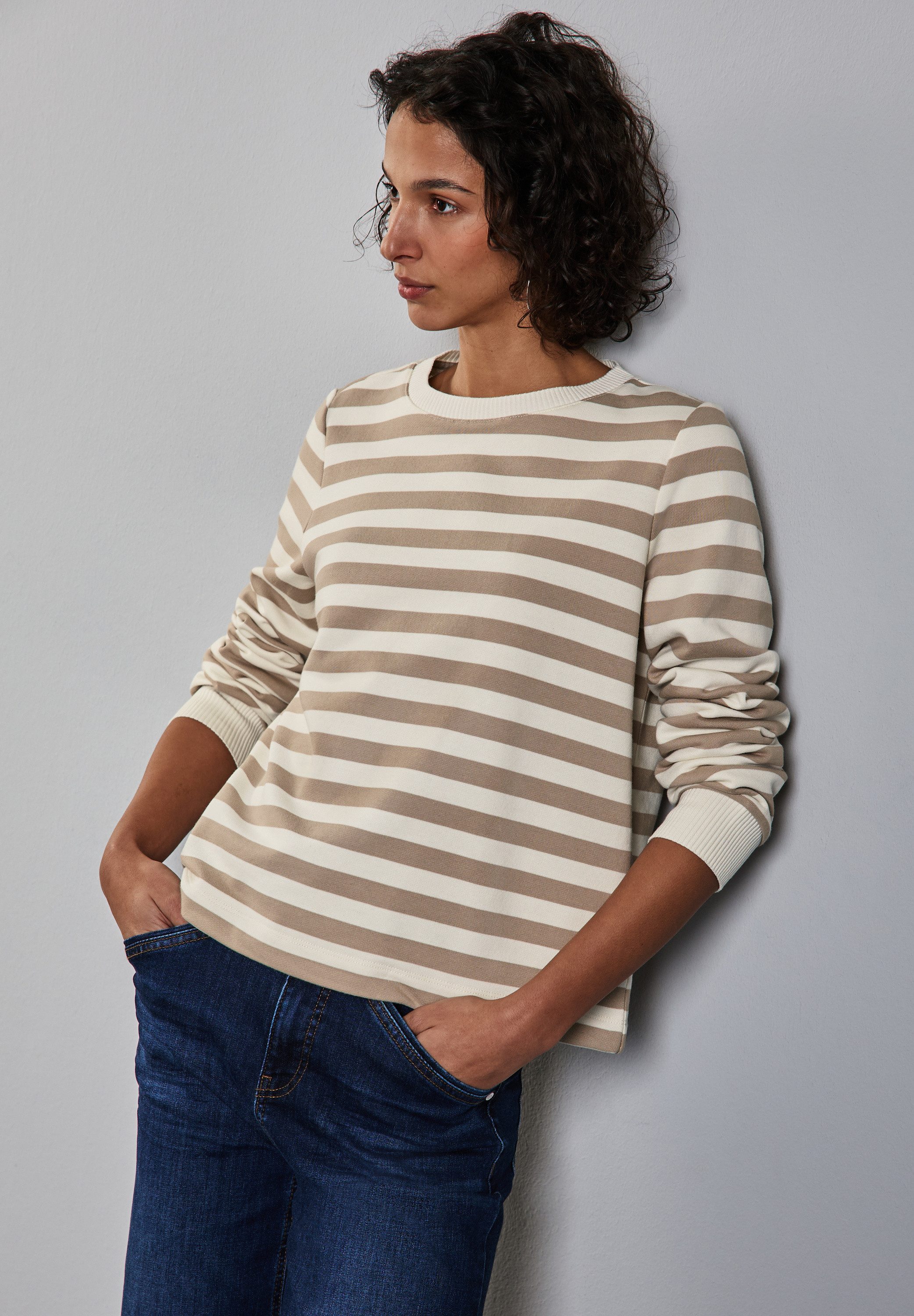 STREET ONE Sweater im Streifen-Look günstig online kaufen