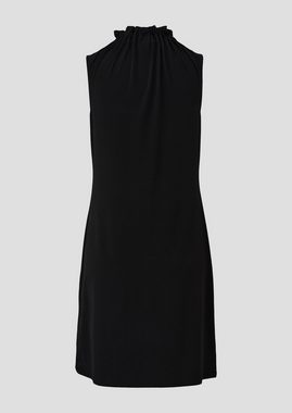 s.Oliver BLACK LABEL Minikleid Jerseykleid mit Faltenausschnitt