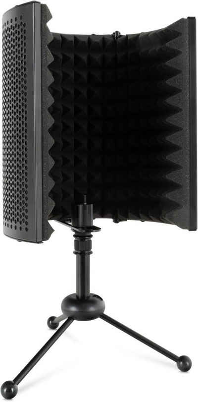 Pronomic MP-40 Micscreen-Tischstativ - Ideal für Studio/Podcast & 2 Gelenke Mikrofon-Halterung, (verhindert unerwünschte Schallreflektionen oder Echos)