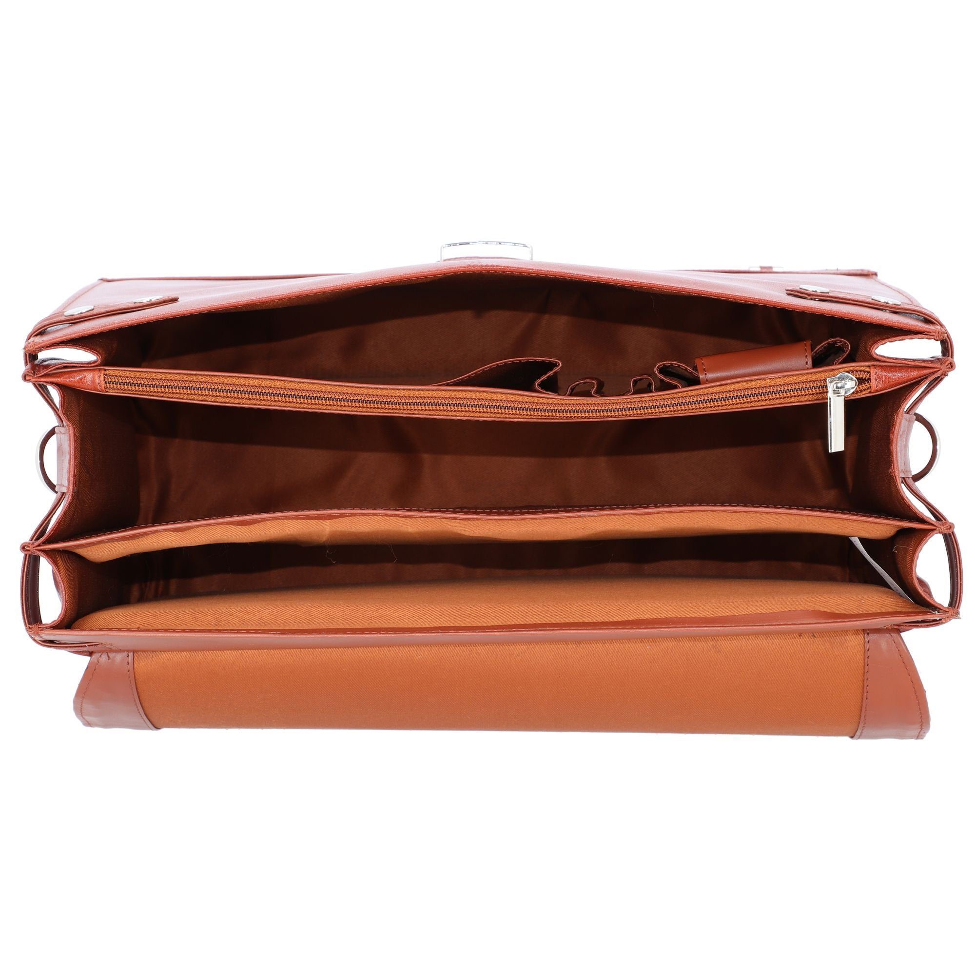 Alassio® Aktentasche Mocca, Leder