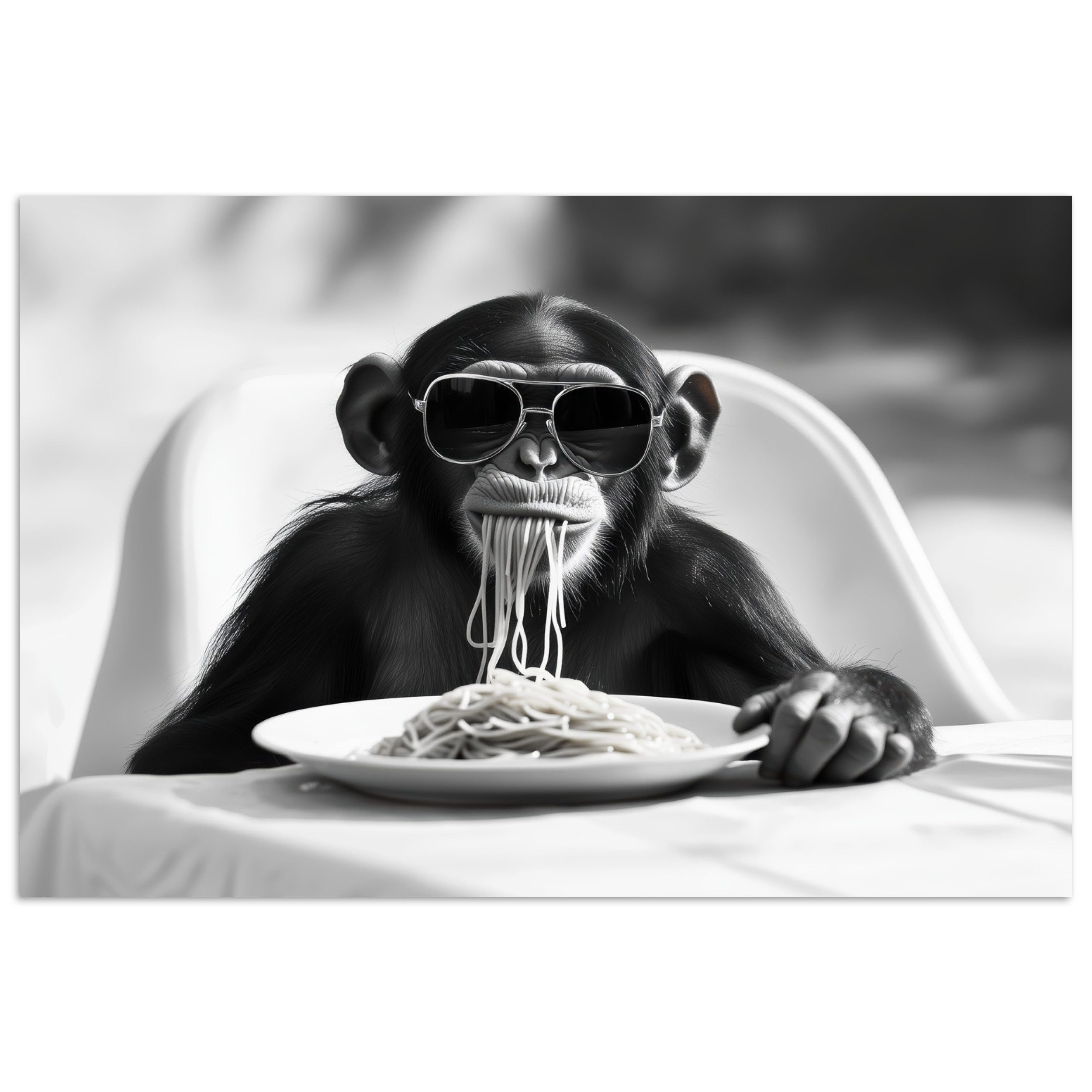 MuchoWow Poster Affe - Spaghetti - günstig online kaufen
