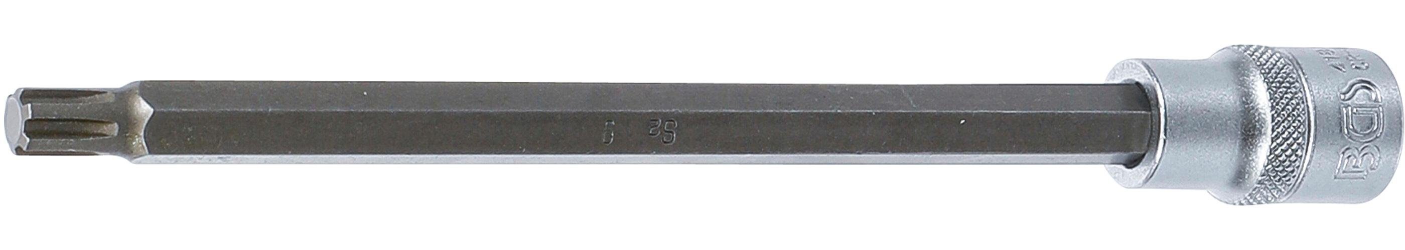 BGS technic Bit-Schraubendreher Bit-Einsatz, Länge 200 mm, Antrieb Innenvierkant 12,5 mm (1/2), Keil-Profil (für RIBE) M9