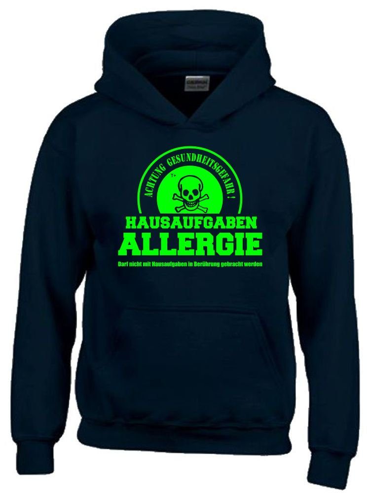 coole-fun-t-shirts Hoodie Hausaufgabenallergie Hoodie Sweatshirt mit günstig online kaufen