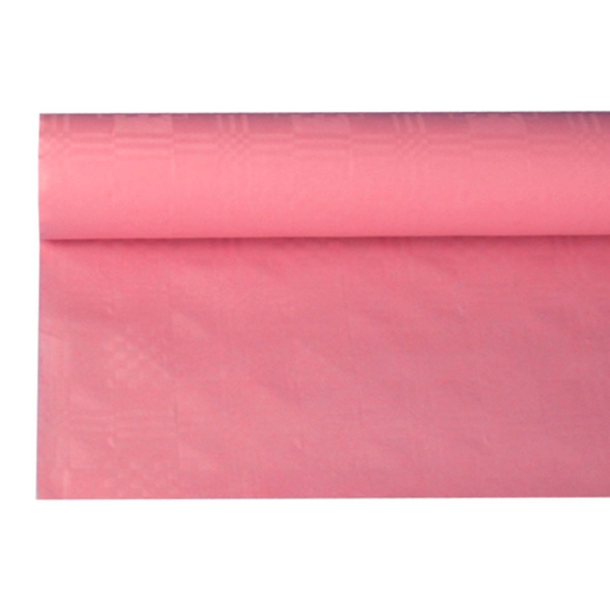PAPSTAR GmbH Hängedekoration Tischdecke Papier Damastprägung 8x1,2m, Rosa