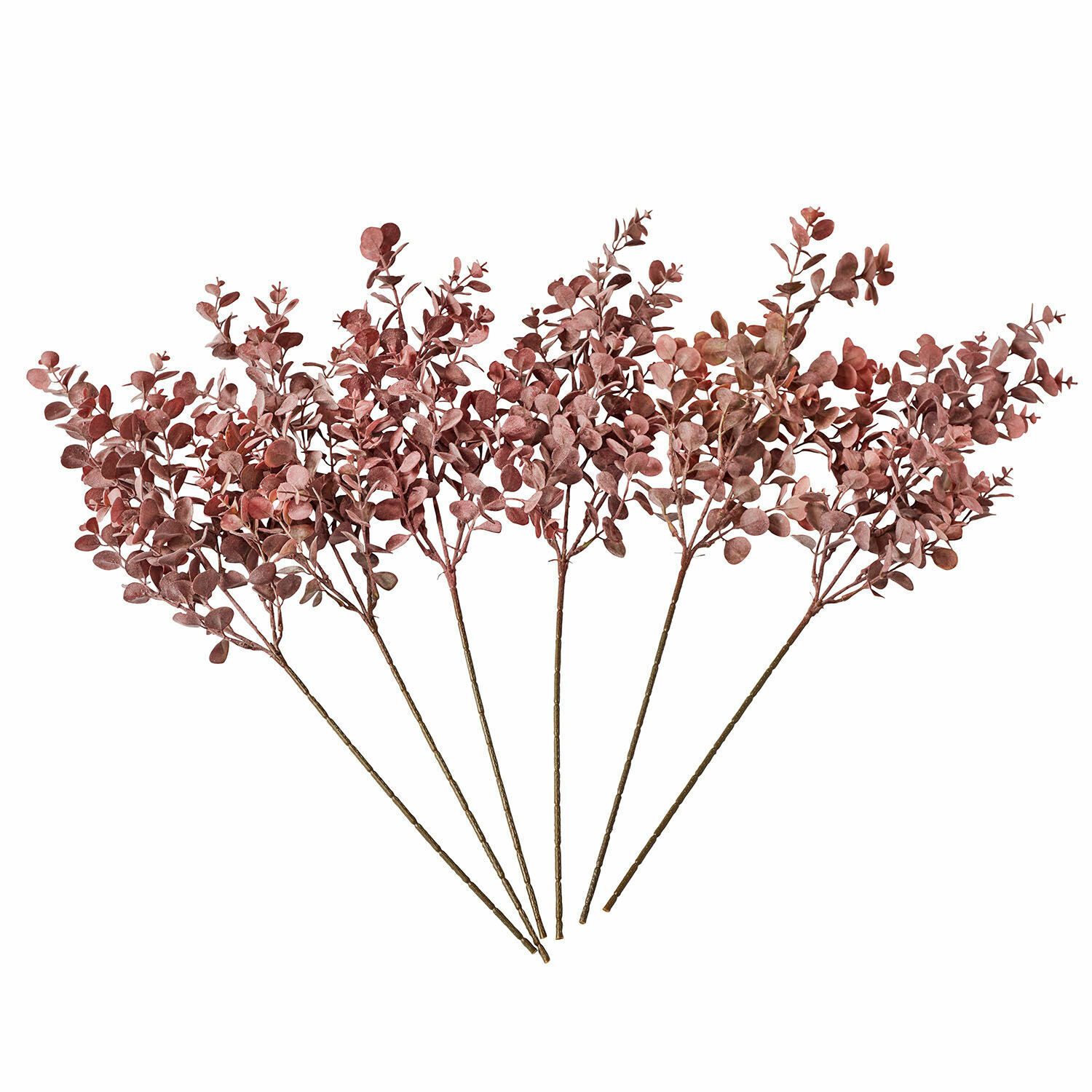 Kunstblume Deko-Blume 6er Set Fleurcour bordeaux/braun