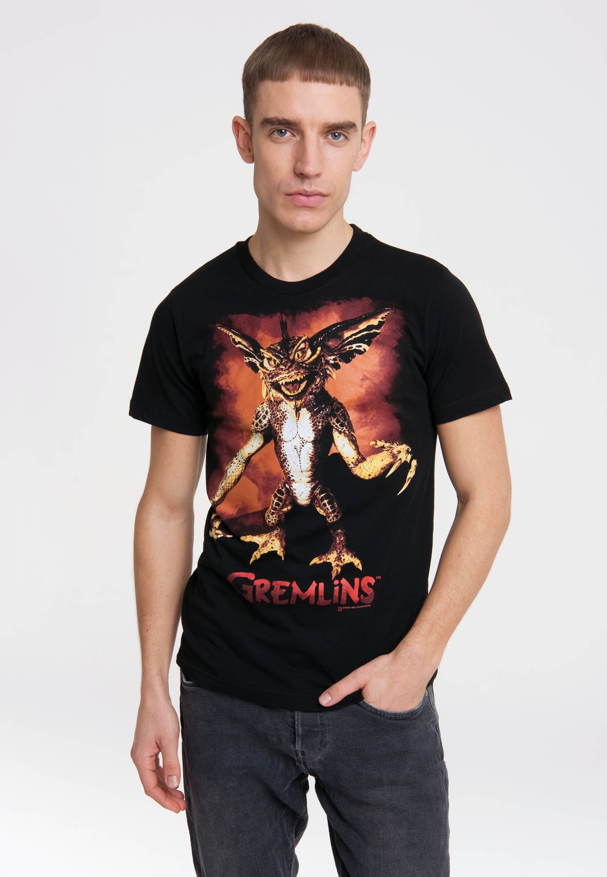 - T-Shirt Gremlins weltberühmtem LOGOSHIRT mit Monster Gremlin-Frontprint