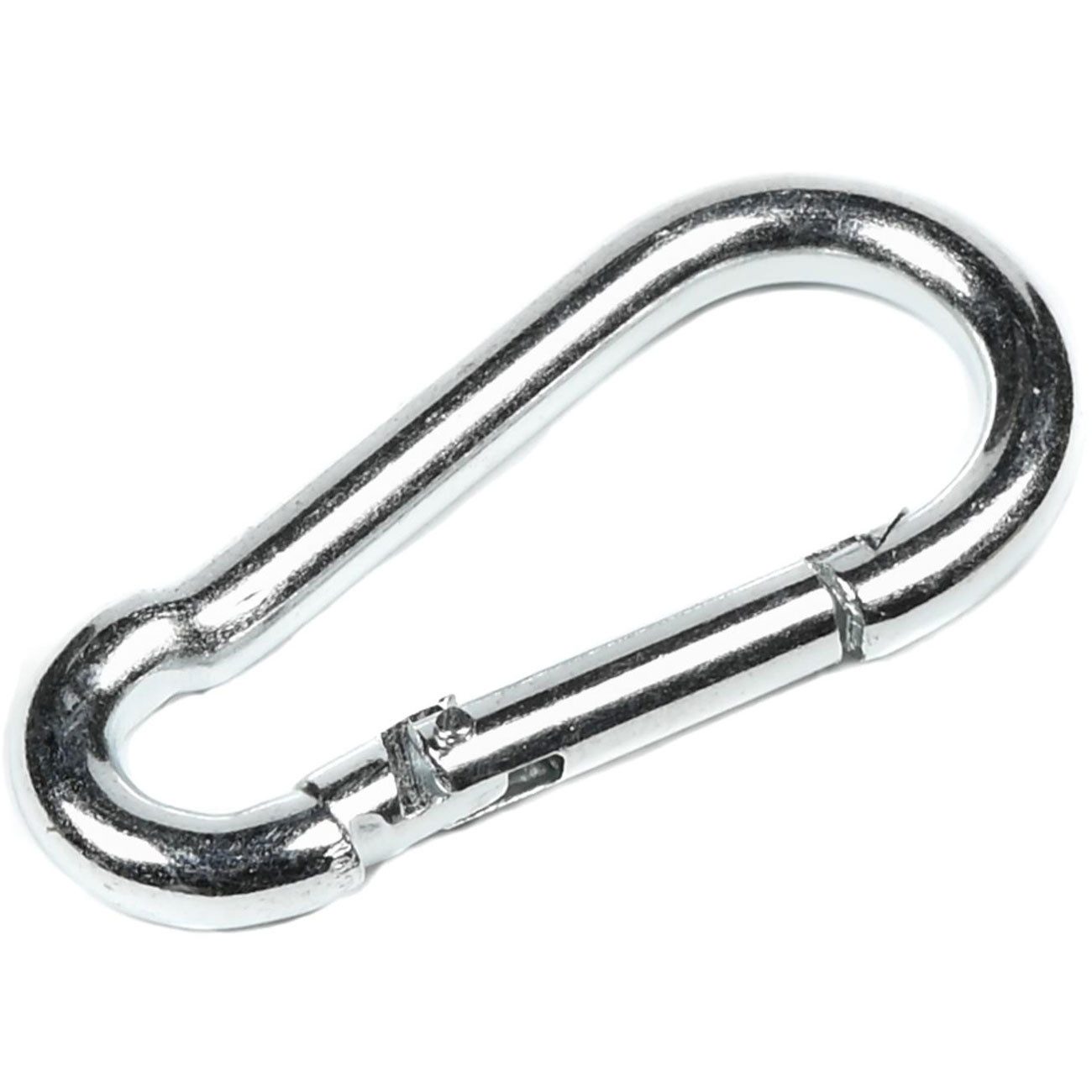 Bensontools Karabiner Mini-Karabinerhaken Set 50 mm, 12/24 tlg. verzinkter Stahl Silber, (24 St., 12er/24er Pack), Mini-Karabiner-Set (50x25 mm), Schnappverschl – Bild 4 von 5