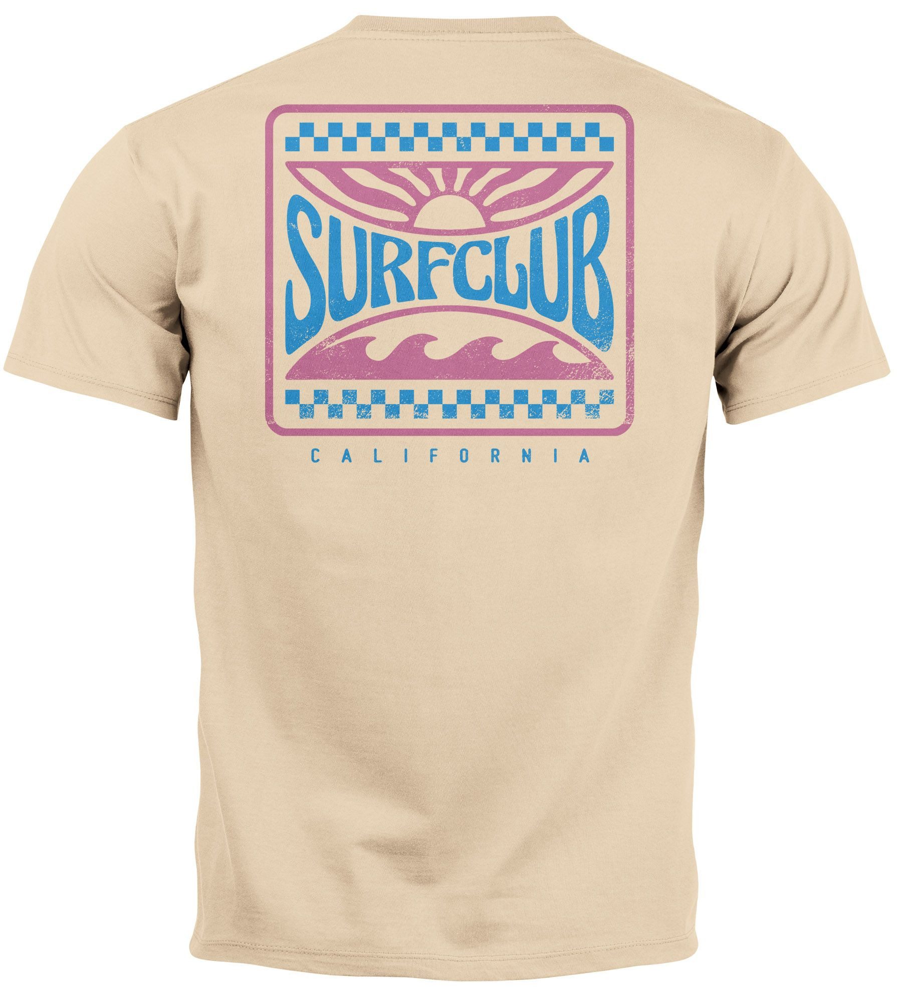 Neverless Print-Shirt Herren T-Shirt Surfing Surfclub günstig online kaufen