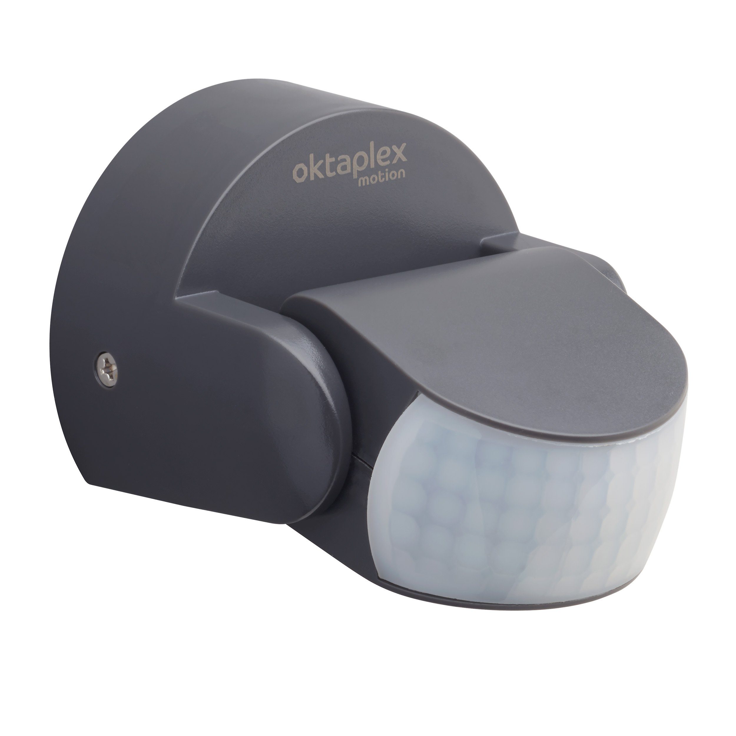 Oktaplex motion Bewegungsmelder Oktaplex Bea Infrarot Bewegungsmelder für Innen + außen, Infrarotsensor 230V schwenkbar Aufputz 12m Reichweite anthrazit