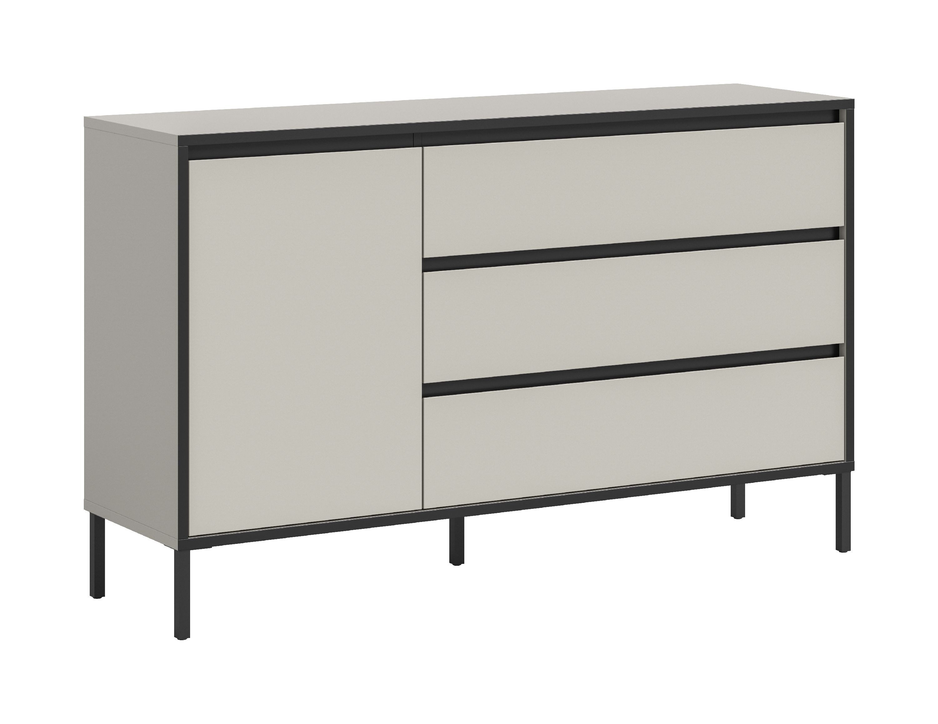xonox.home Sideboard Tron, Kaschmir Nachbildung Melamin beschichtet modern 136x83x38 cm