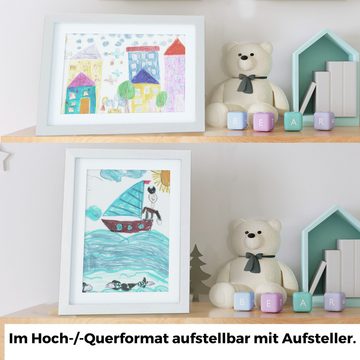 Ankerpunkt Bilderrahmen für Kinderzeichnungen, Zeichnungen aller Art für DIN A4 Bilder, für 100 Bilder (Kunstwerke, Kunstrahmen Art Frame aus MDF Holz), ideales Geschenk für Mama, Papa, Oma, Opa, Tante