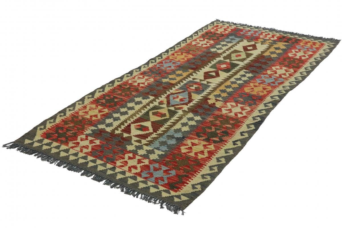 Orientteppich Kelim Afghan 100x199 Handgewebter rechteckig, Trading, Höhe: mm Nain 3 Läufer, Orientteppich