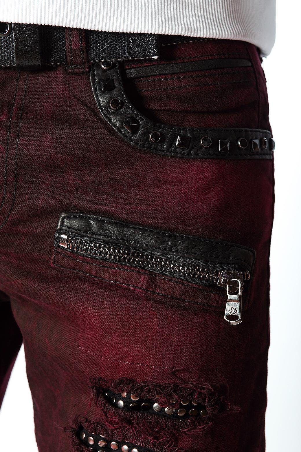 Bikerjeans Herren Slim Fit Hose Stonewashed BA-CD481