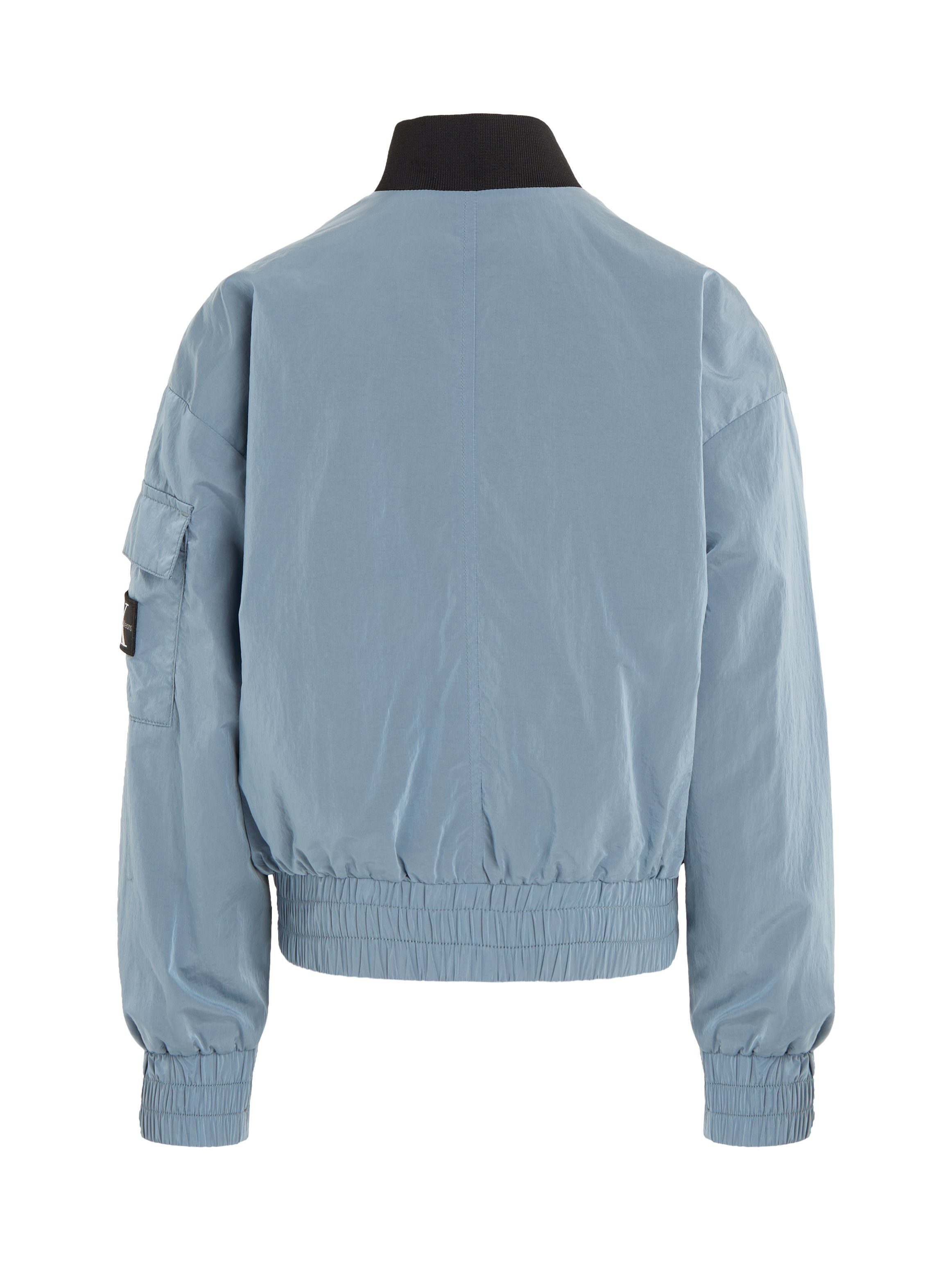 Calvin Klein Jeans Bomberjacke mit ZIPPED NYLON BOMBER Logopatch STRUCTURED