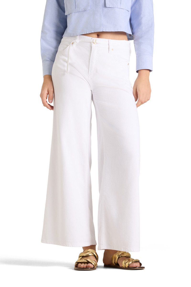 Cambio Loose-fit-Jeans Palazzo Cropped