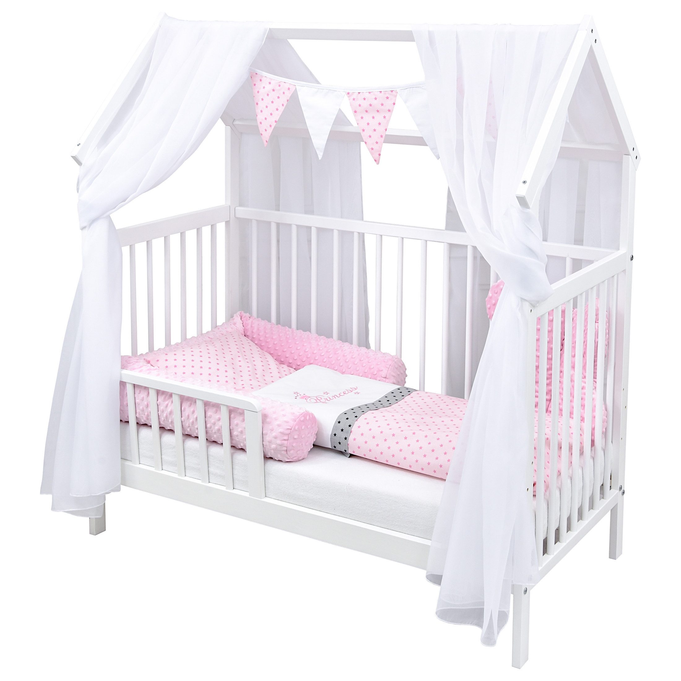 Baby-Delux Komplettbett Hausbett Babybett Schutzgitter Komplettset, 10-tlg. günstig online kaufen