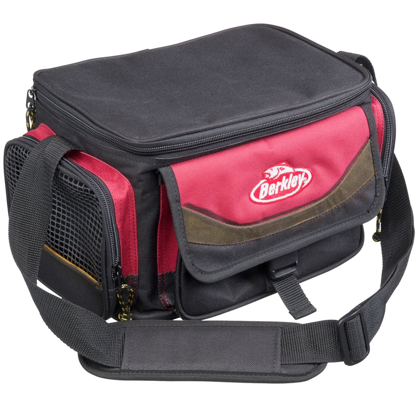 Berkley Angelkoffer Berkley 28x18,5x19,5cm System Bag Red-Black - Angeltasche + 4 Boxen