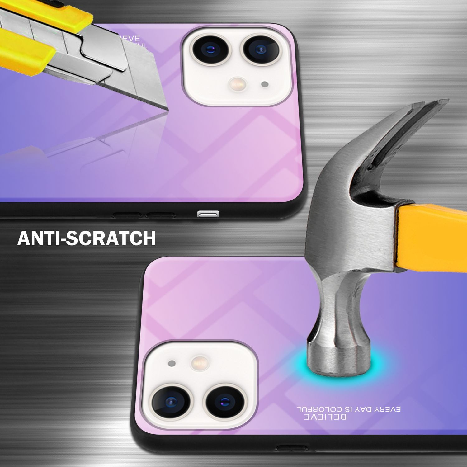 Cadorabo Handyhülle für iPhone 12 MINI Hülle Apple iPhone 12 MINI, Robustes Hard Case - Handy Schutzhülle - Hülle - Back Cover Bumper
