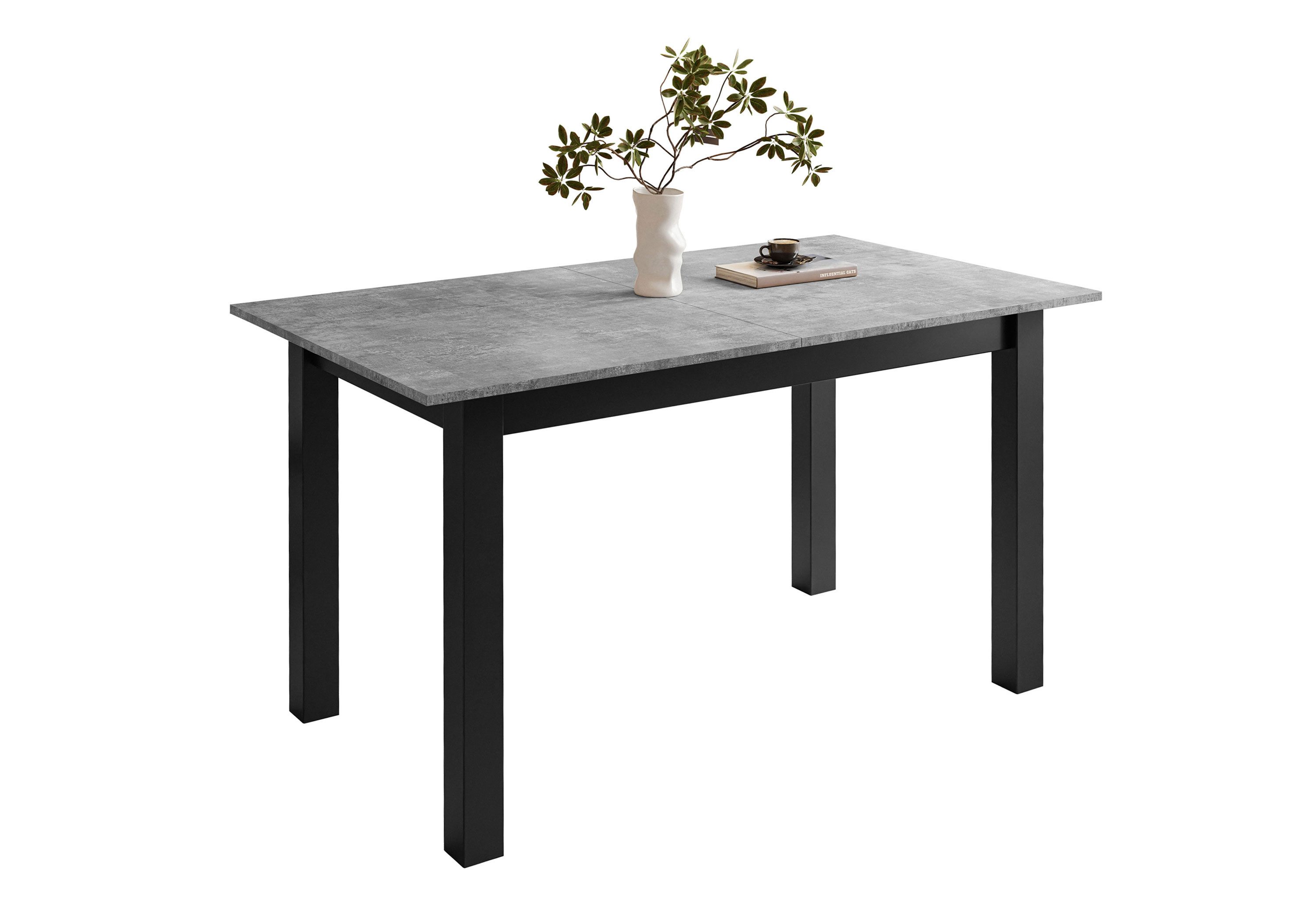 Lookway Klapptisch Ausklappbarer Tisch für 6-8 Personen Wohnzimmer ARTON 140 cm, Breite: 140-195, Höhe: 77 cm, Tiefe: 80 cm