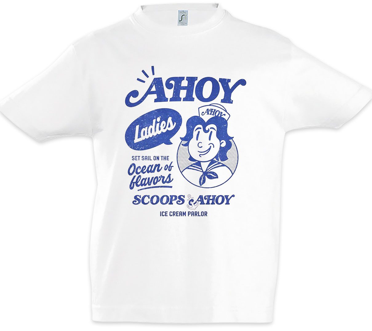 Print-Shirt Scoops Ahoy Kinder T-Shirt Things Eleven 80s Eighties Stranger Horror