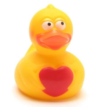 Duckshop Badespielzeug Quietscheentchen mit Herz - Badeente