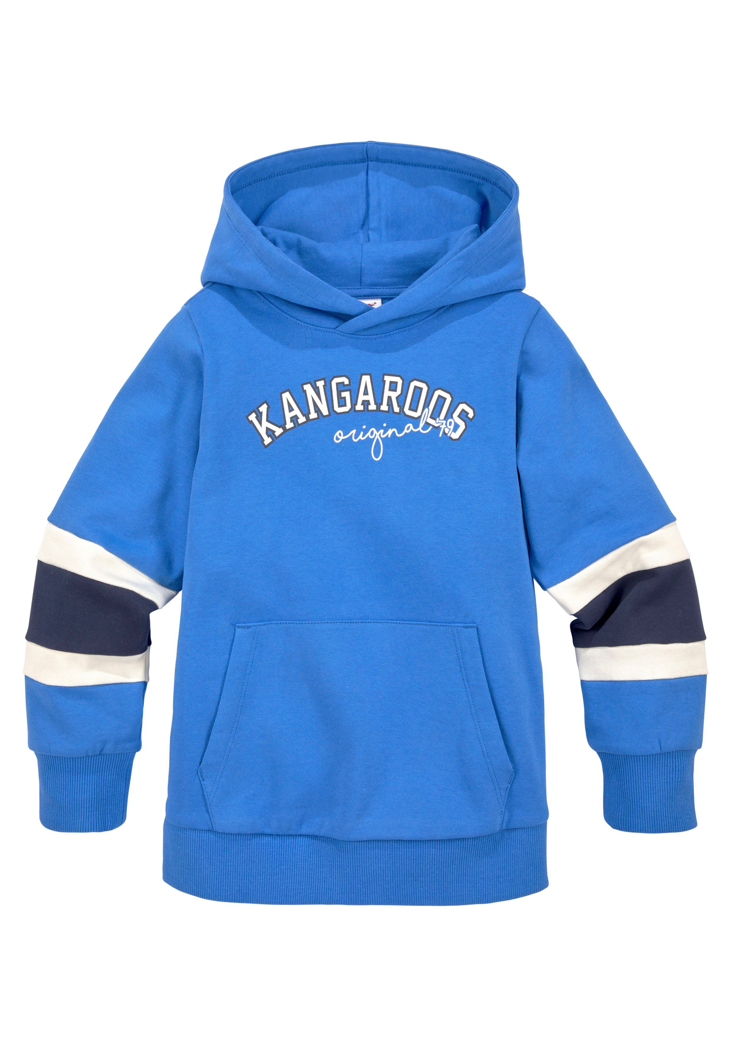 mit für KangaROOS Streifen Mini Kapuzensweatshirt Ärmeln, an Colorblocking, den Jungen