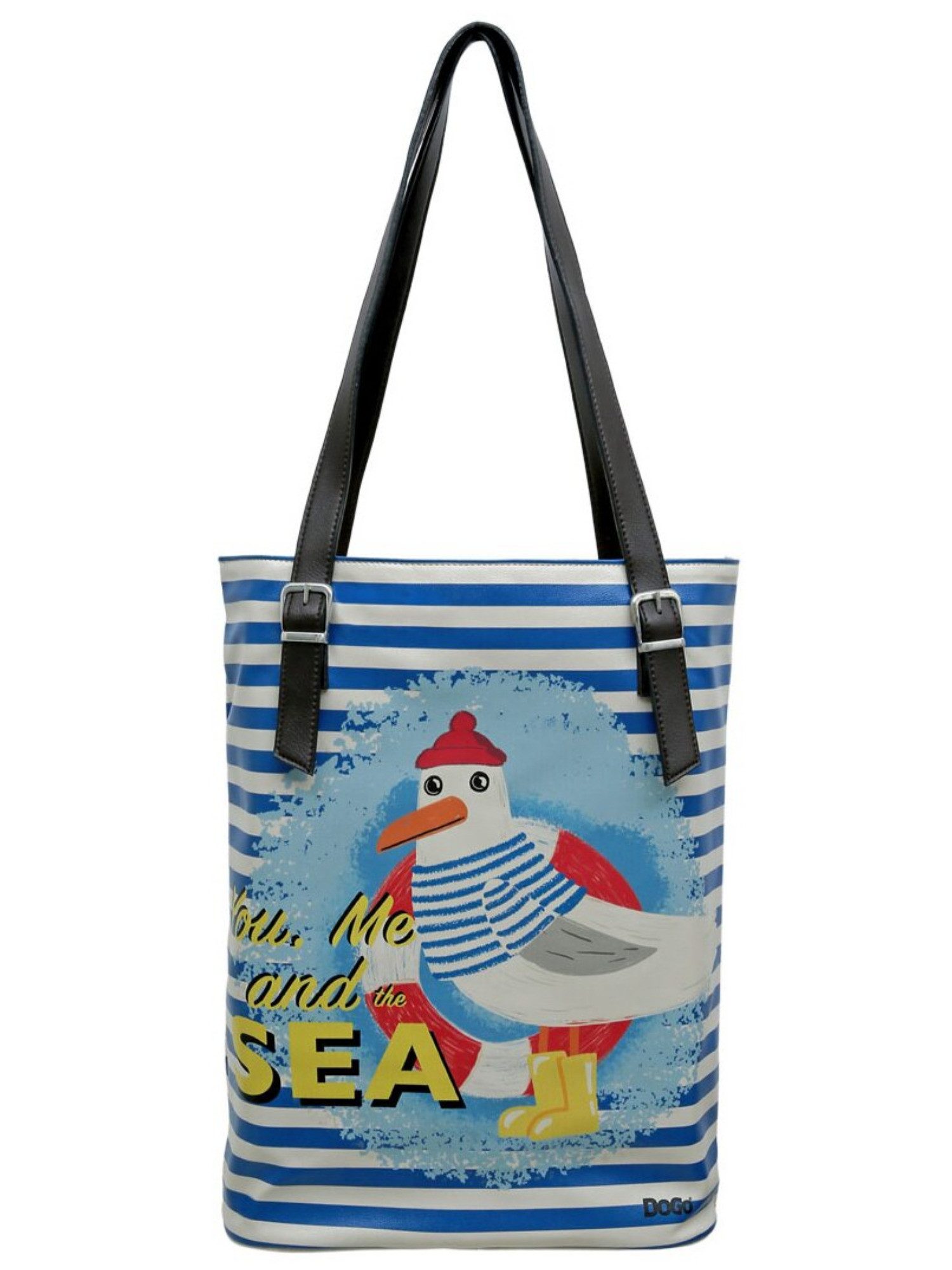 DOGO Umhängetasche Tall Bag Damen Schultertasche You, Me And The Sea Damen, Handgefertigt